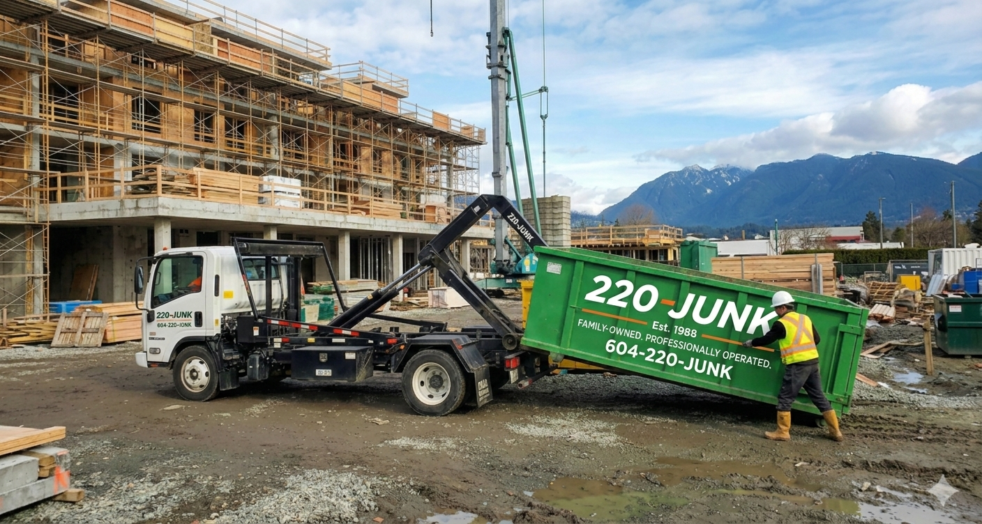 20-yard bin rental on driveway