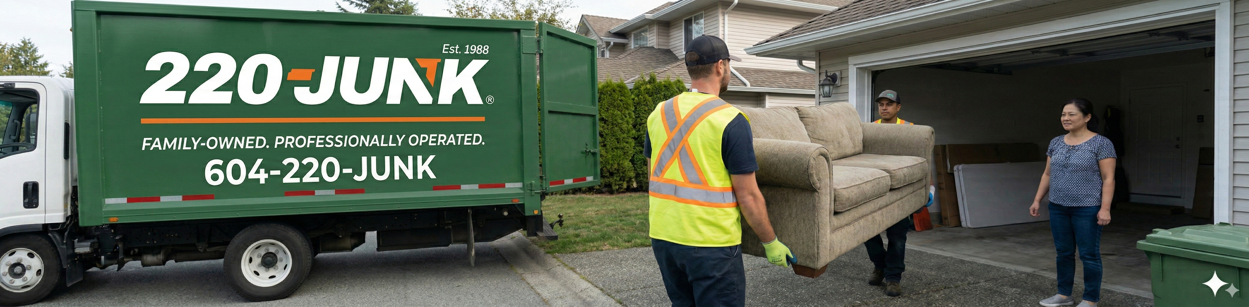 Professional crew loading items